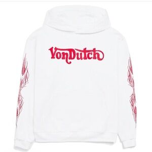 Von Dutch White and Red Hoodie